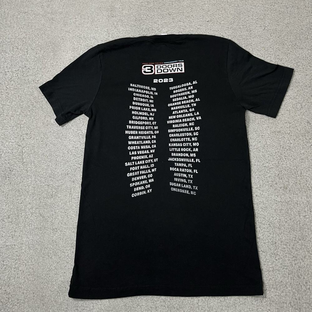 3 Doors Down Shirt Mens Small Away From The Sun Tour 2023 Band Tee Rock Grunge - Picture 4 of 8